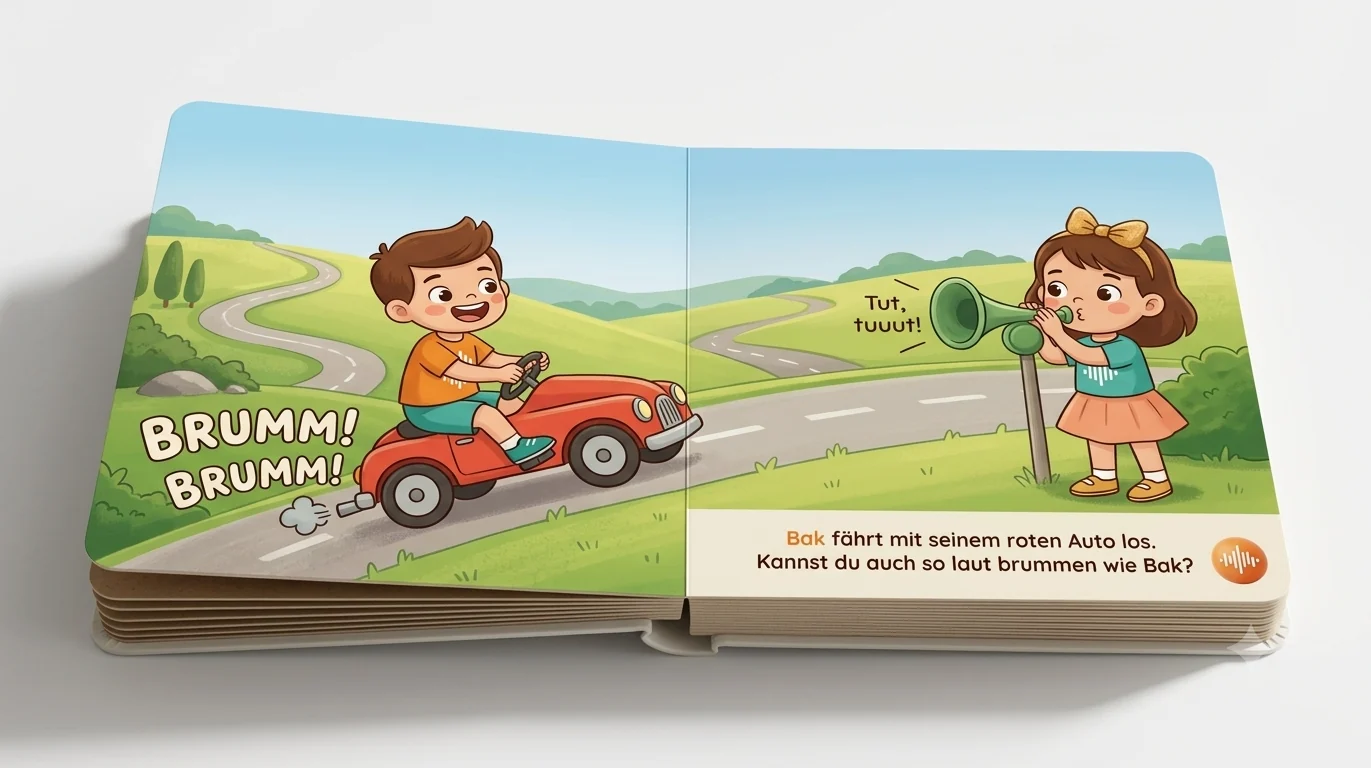 Bakums Krachmacher-Buch, aufgeschlagen